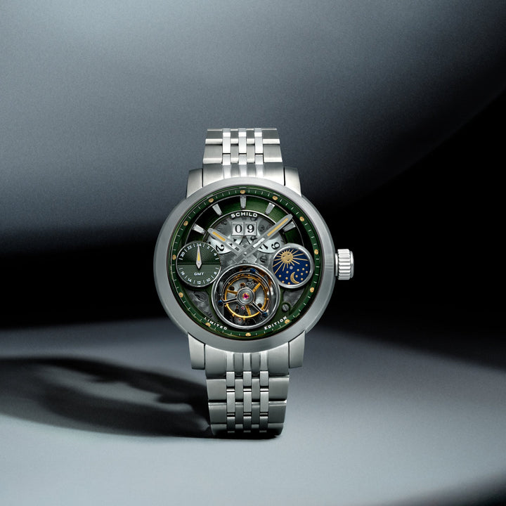 Heinrich GMT Moonphase Tourbillon Limited Edition Green / Stainless Steel | Gree
