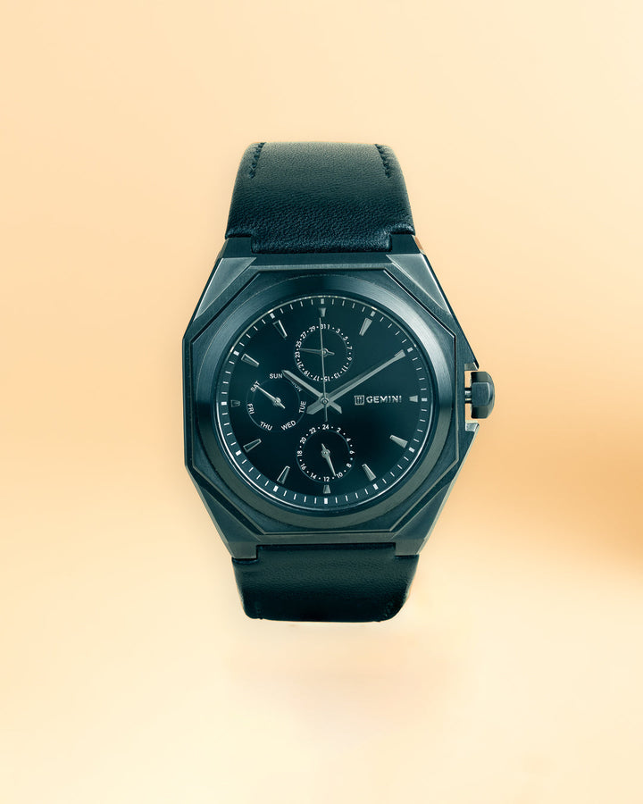 Lux Leather Black Black Sunray