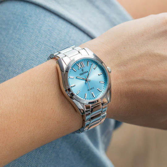 Boyfriend Collection Blue / Stainless Steel Blue Dial