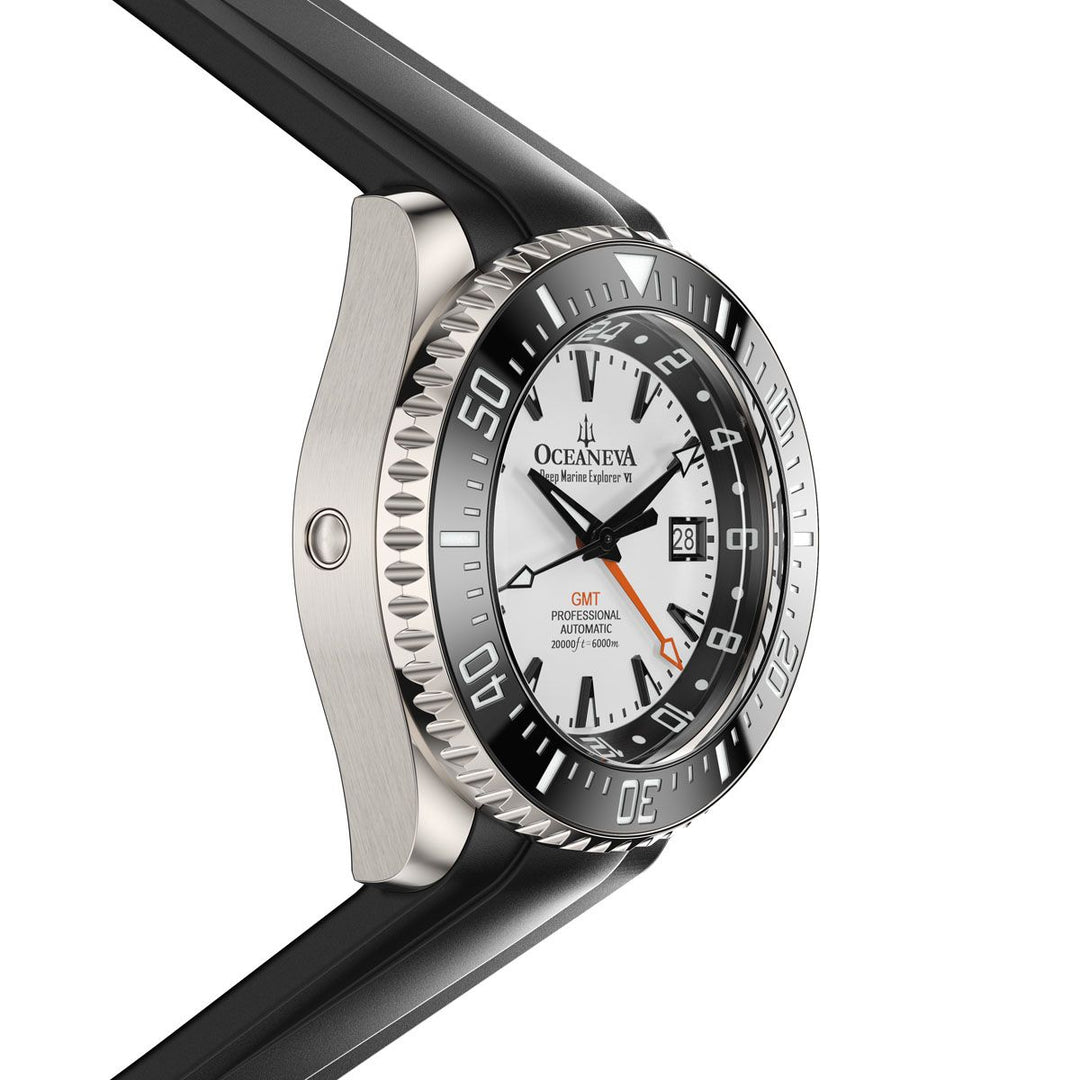 Deep Marine Explorer VI 6000M - GMT True Dive OrangeLume White Dial