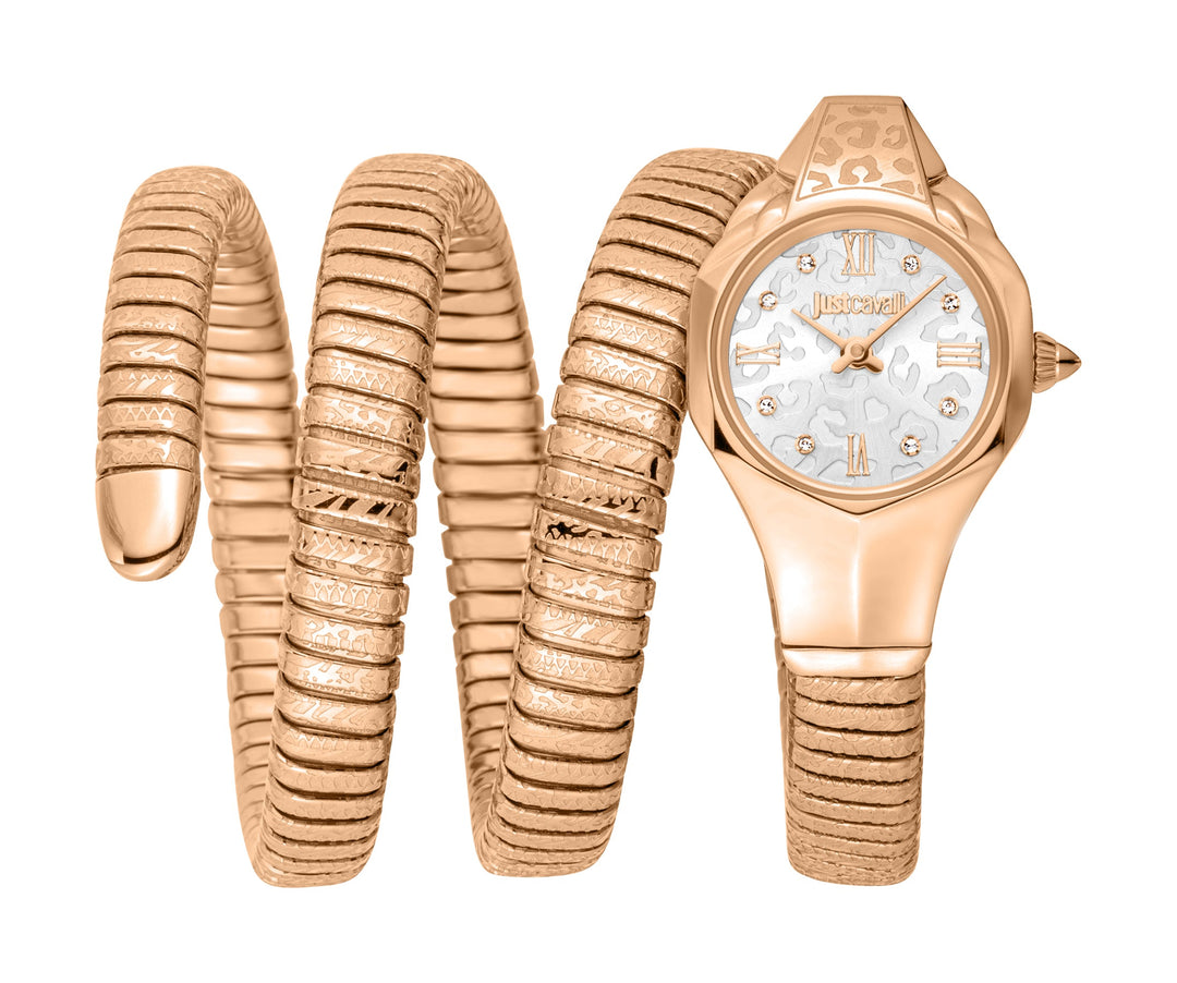 Just Cavalli 22mm / Rose Gold / Silver Silver Dial