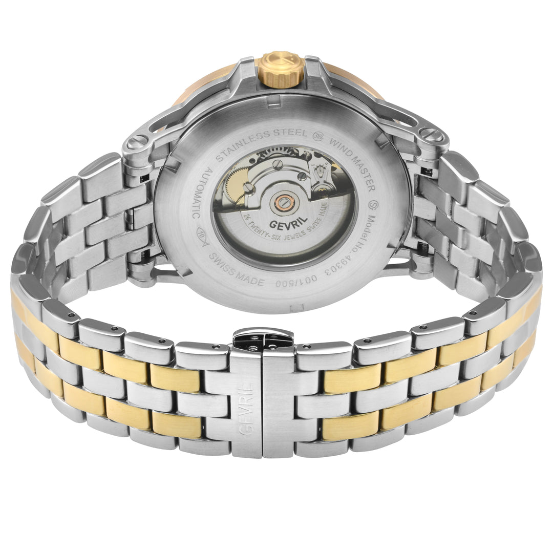 Wind Master Automatic Gevril Men's Automatic Wind Master Black Dial IPYG Stainle