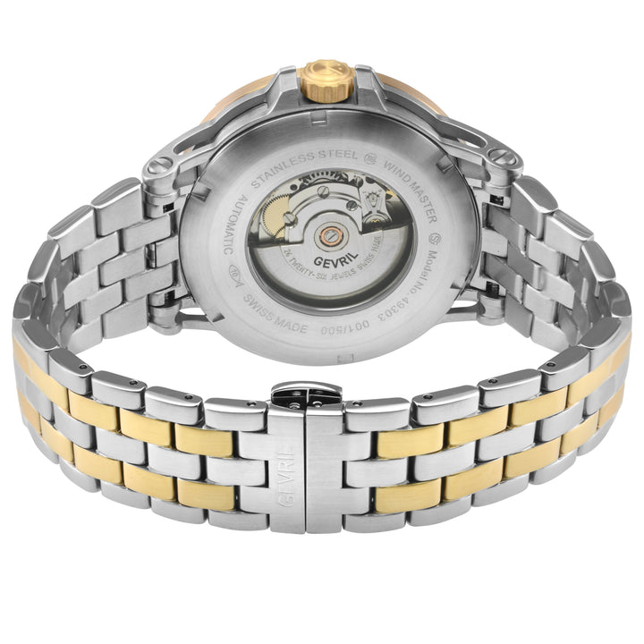 Wind Master Automatic Gevril Men's Automatic Wind Master Black Dial IPYG Stainle