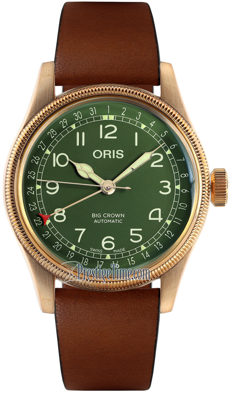 Big Crown Pointer Date Bronze Green Green Dial