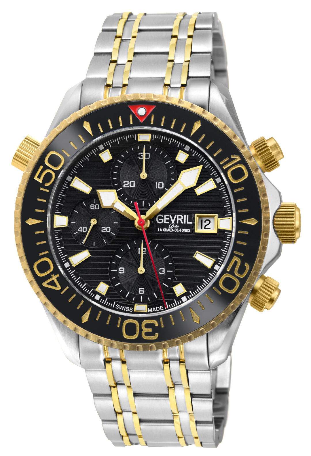 Hudson Yards Chronograph SW500 Chronograph , helium valve Diver BG | Black Dial