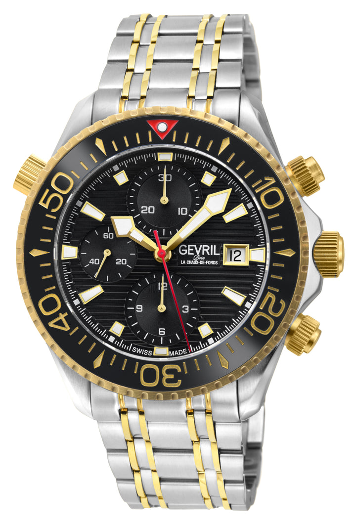 Hudson Yards Chronograph SW500 Chronograph , helium valve Diver BG | Black Dial