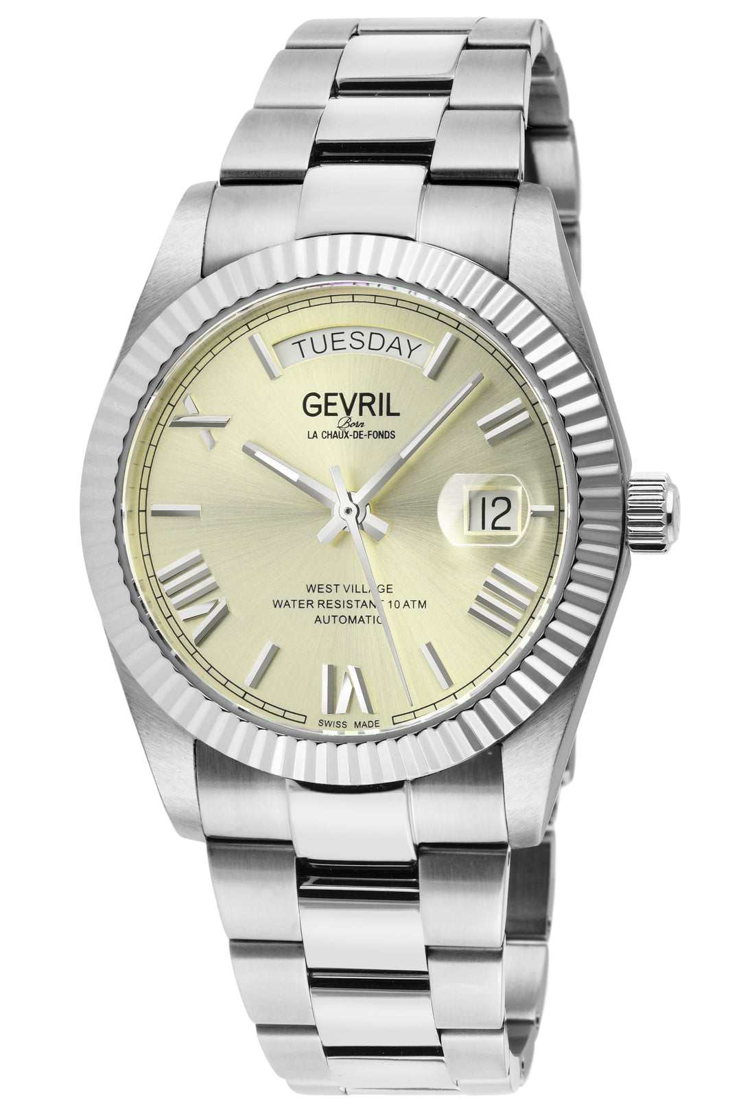 West Village Automatic Gevril Sellita SW240 Swiss Made Automatic Watch Ivory mag