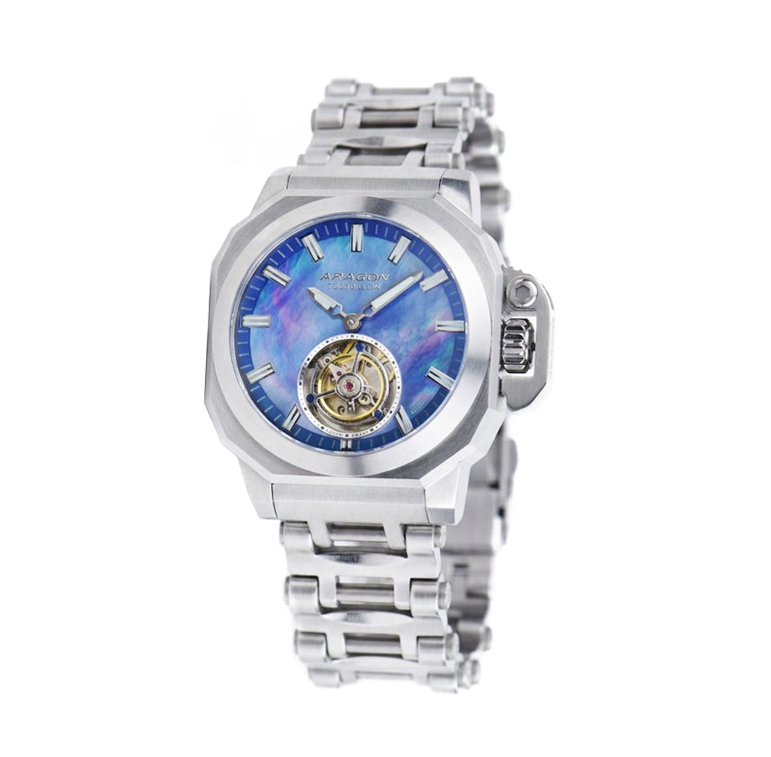 Millipede Max Tourbillon 42mm LE Blue Mother of Peal Dial