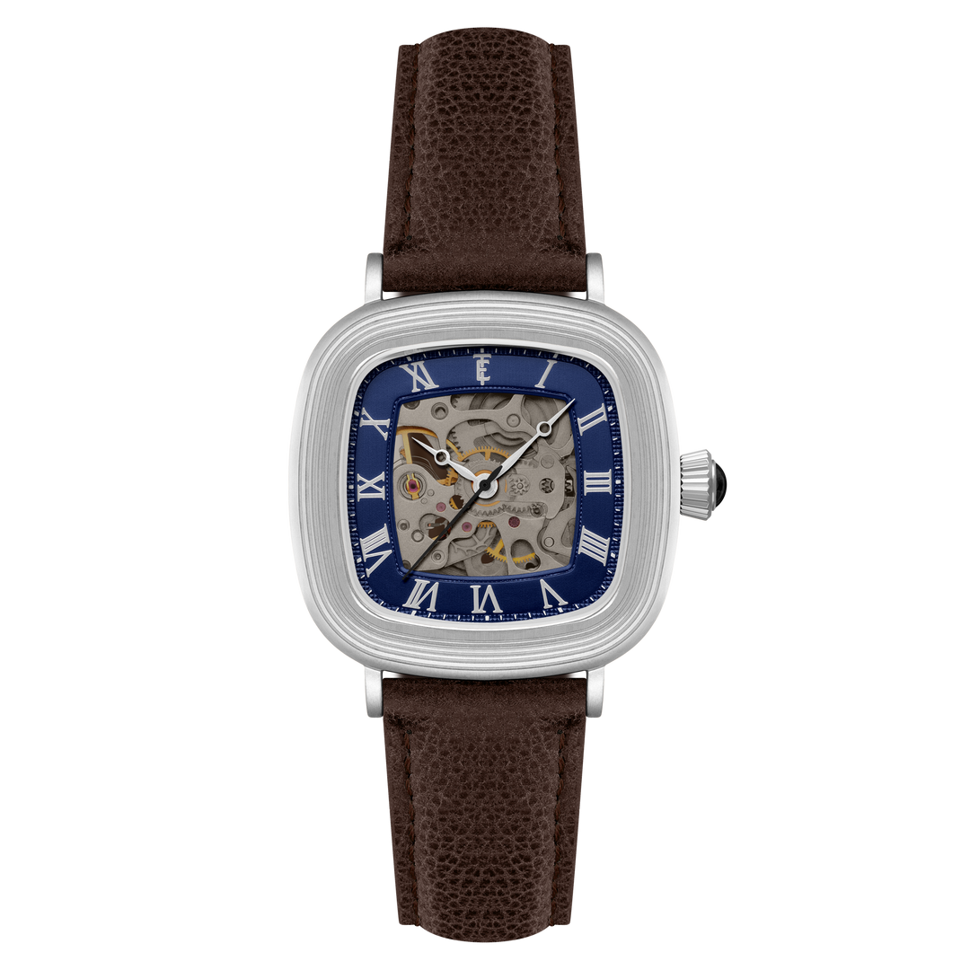 Heritage Chester Skeleton Automatic Blue / Genuine Leather | Blue Dial