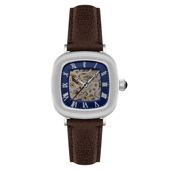 Heritage Chester Skeleton Automatic Blue / Genuine Leather | Blue Dial