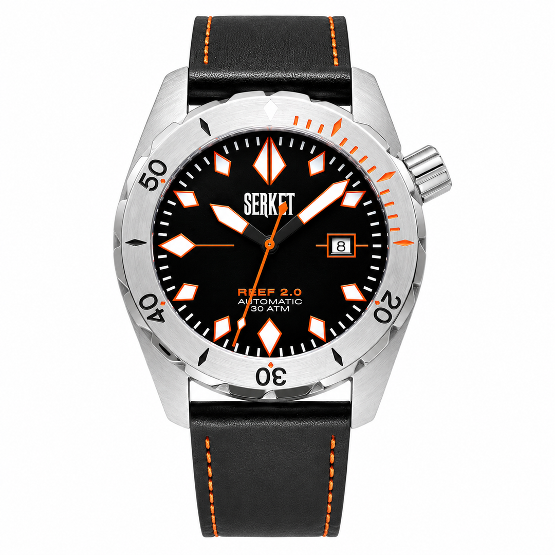 Reef 2.0 Diver Swiss Black Diving Watch 46mm Black Dial