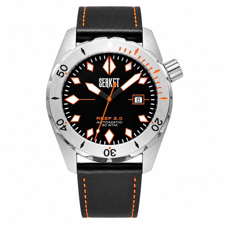 Reef 2.0 Diver Swiss Black Diving Watch 46mm Black Dial