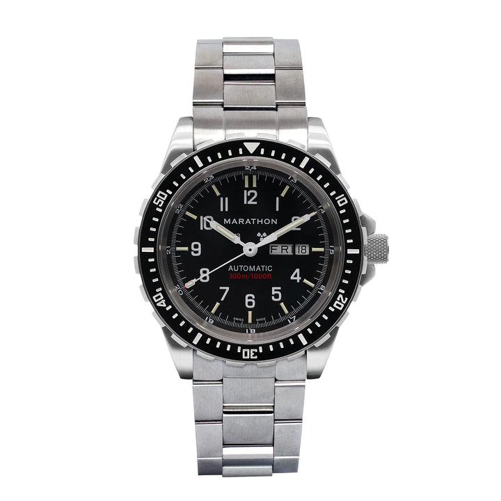 Divers Auto Jumbo Day /Date Black NGM/Steel Bracelet Matte Black Dial