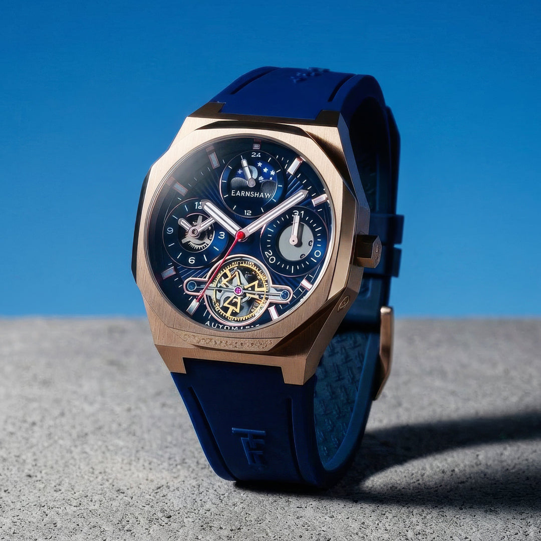 Drake Cobalt Calm  / Blue Rubber Strap Blue Dial