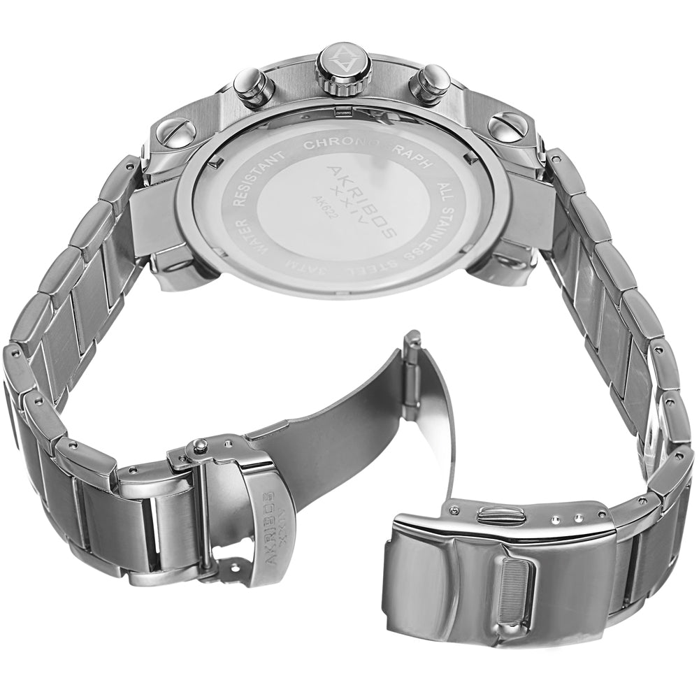 AK622SS-Casual Silver/Stainless Steel | White Dial