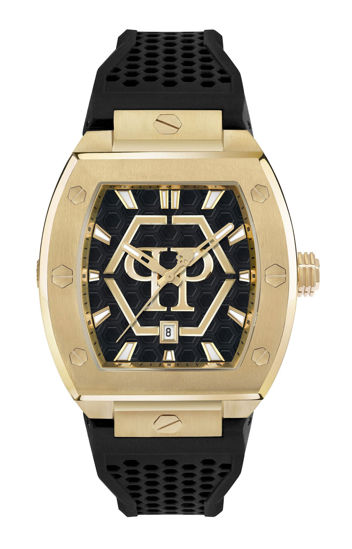 THE HEXAGON PHANTOM 44MM Black / Polyurethane Black Dial