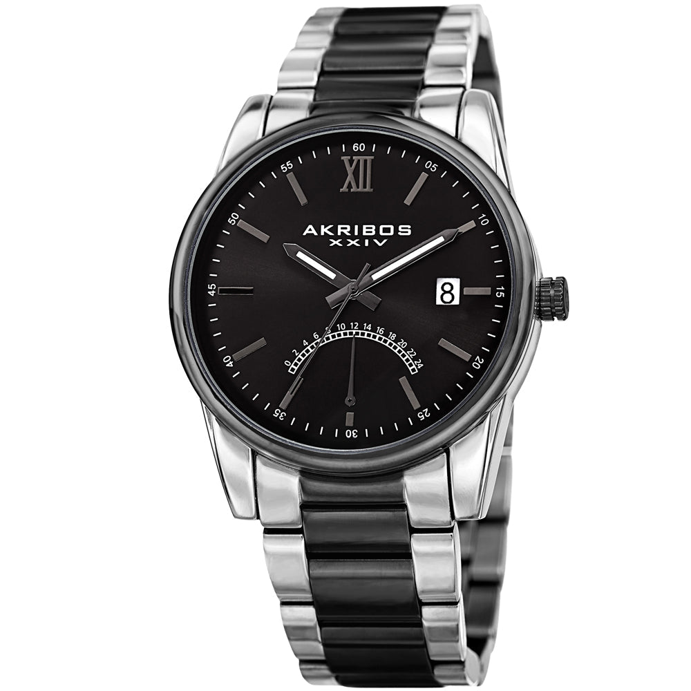 Black Dial Two-tone Men's Watch Black/Silver | Black Dial
