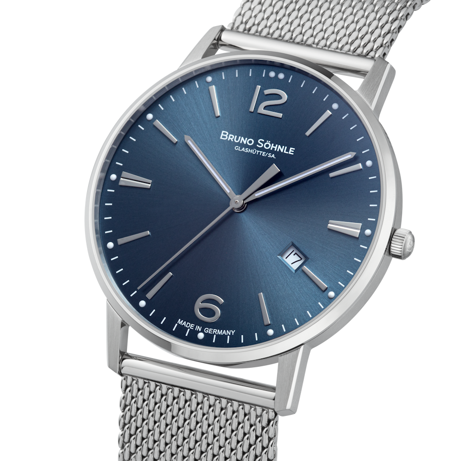 Stuttgart III Big Stuttgart III Big Blue Dial / Stainless Steel Mesh Bracelet Bl