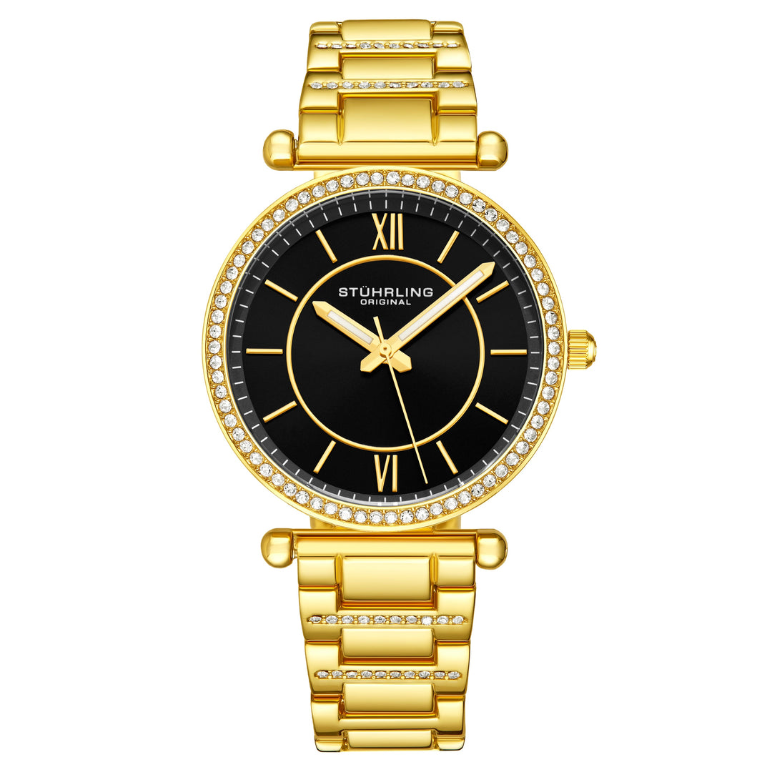 Aria Quartz Classic Gold/Black | Black Dial