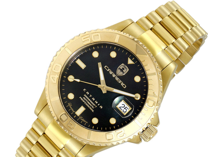 Catania MOP Goldtone - Black | Black Dial