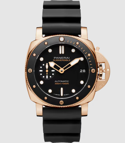 Submersible Goldtech Black Rubber | Black Dial