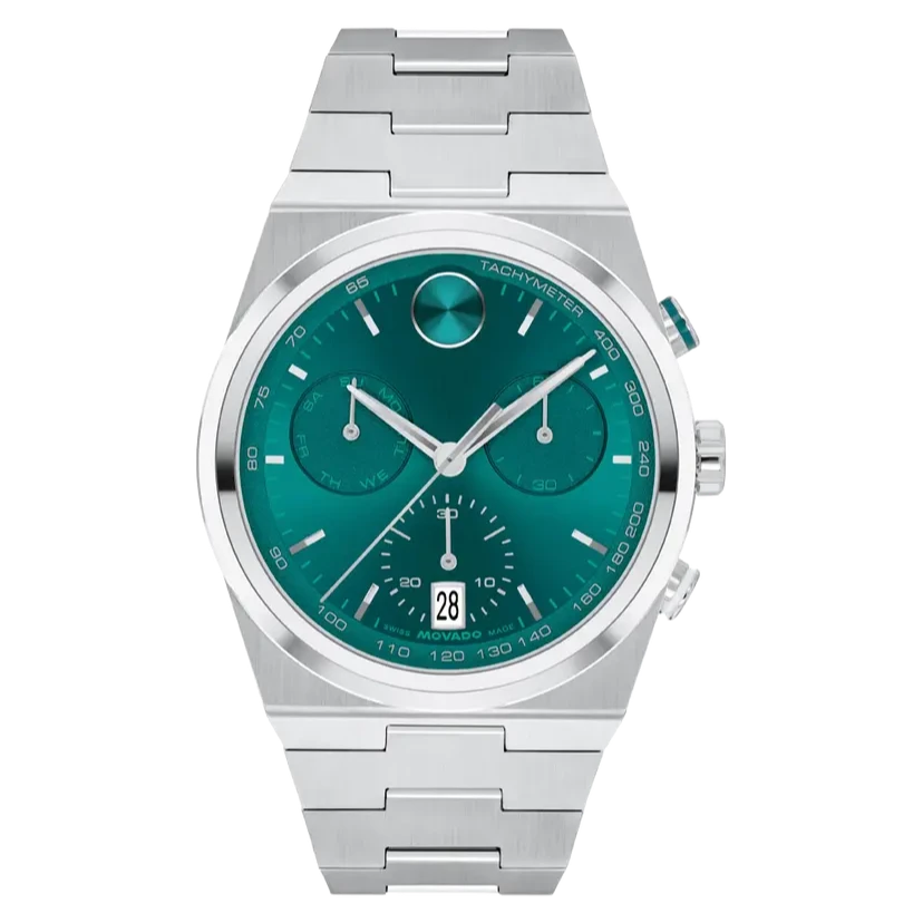 Movado 42mm / Silver / Green | Green Dial