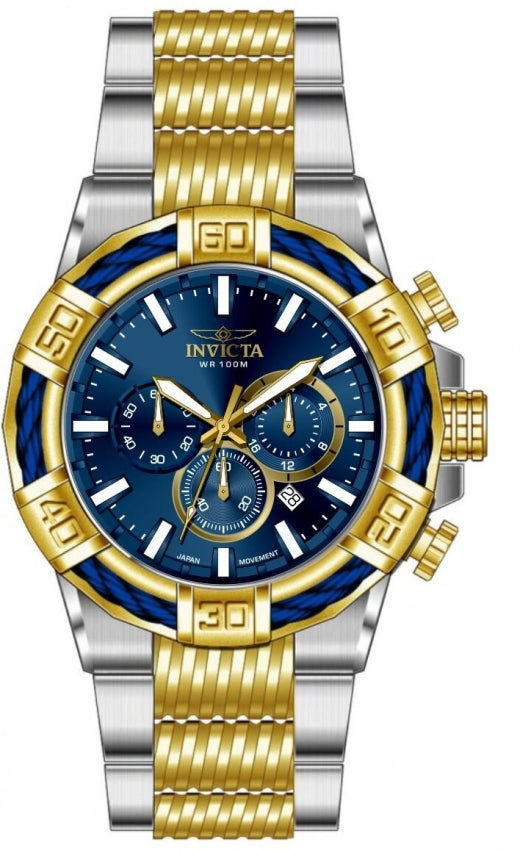 Bolt Men Blue Dial / Two-Tone Stainless Steel Bracelet Blue Dial