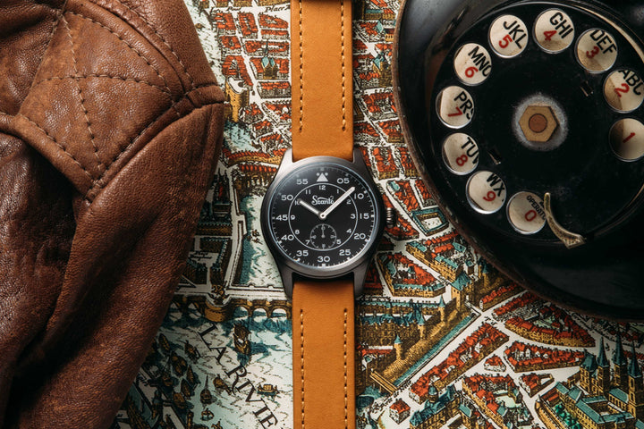 Heritage Aviator 2750 Series Gun Gray / Black / Tan | Black Dial