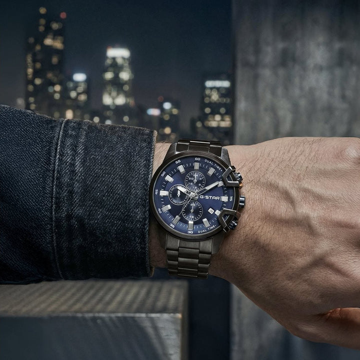 Bend3D Blue Dial / Black Stainless Steel Bracelet Blue Dial