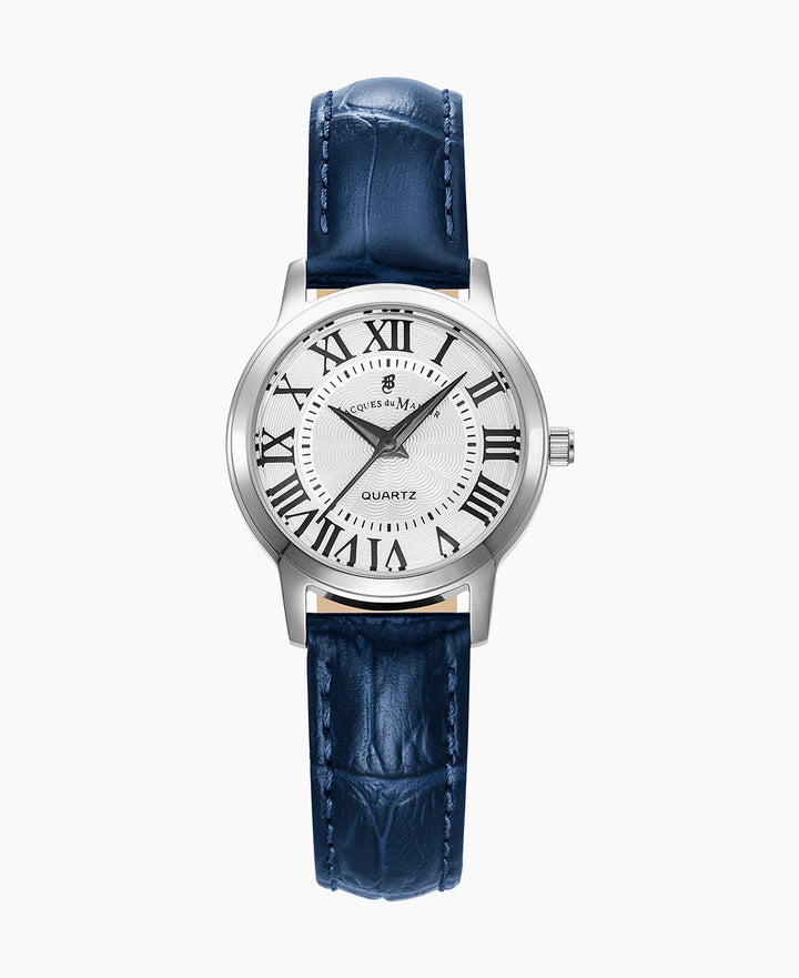 Genesis Ladies Blue leather strap White Dial