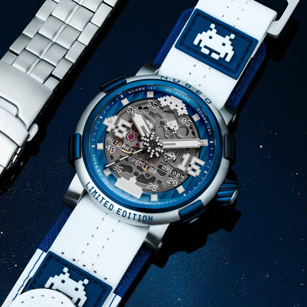 Orion Automatic Space Invaders Limited Edition Blue / Stainless Steel | Blue Dia