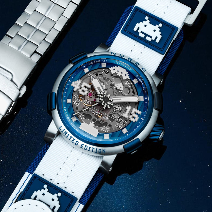 Orion Automatic Space Invaders Limited Edition Blue / Stainless Steel | Blue Dia