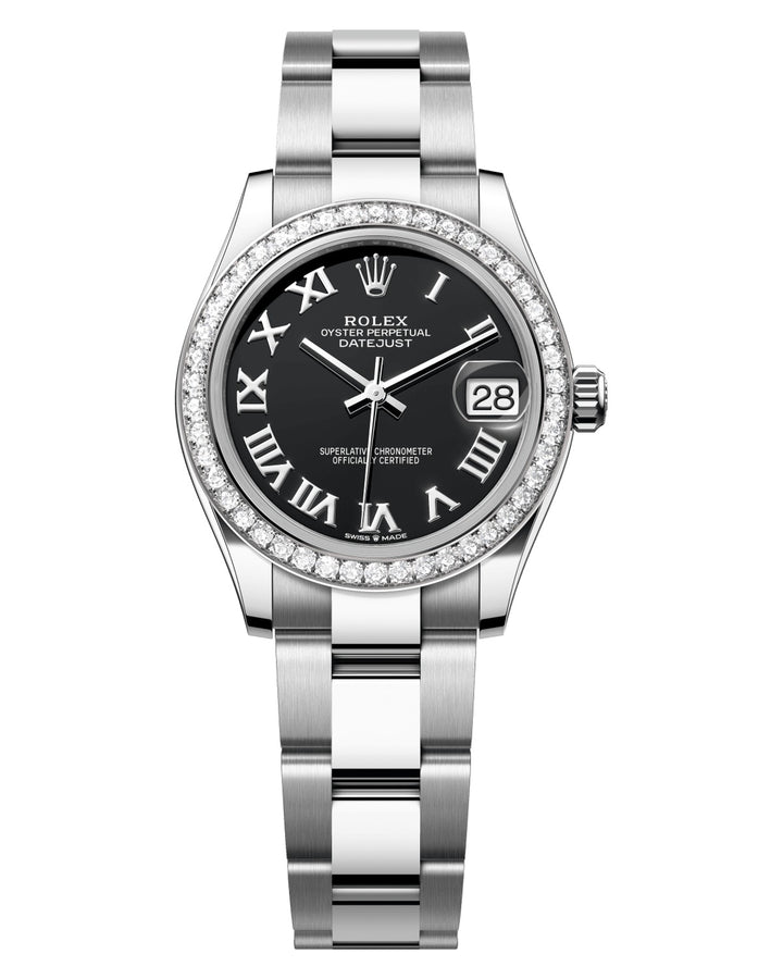 Rolex Datejust 31 278384RBR - 31mm Oystersteel (Diamond Bezel) - Jubilee