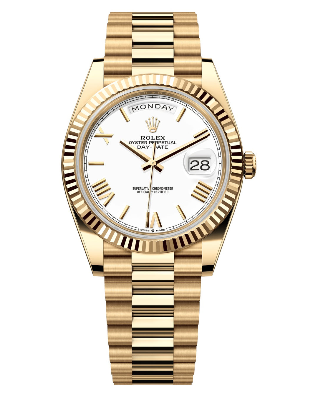 Rolex Day-Date 40 228238 - 40mm Yellow Gold (Fluted) - President