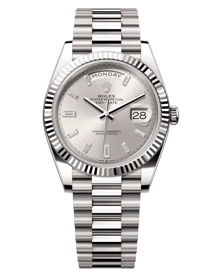 Rolex Day-Date 40 228239 - 40mm White Gold (Fluted) - President