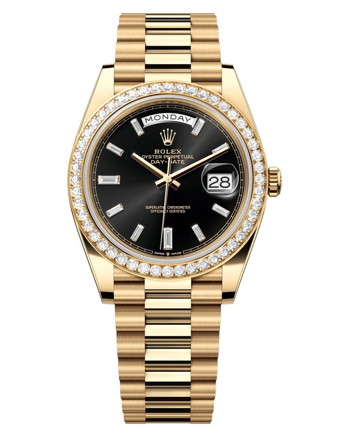 Rolex Day-Date 40 228348RBR - 40mm Yellow Gold (Diamond Bezel) - President
