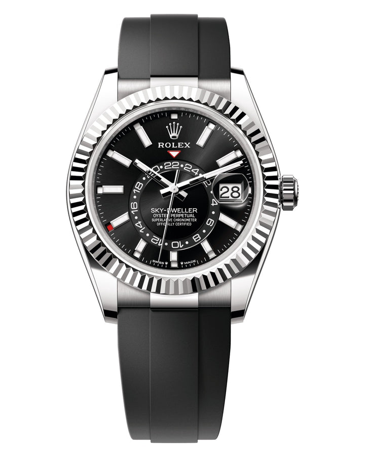 Rolex Sky-Dweller 336239 - 42mm White Gold (Fluted) - Oysterflex
