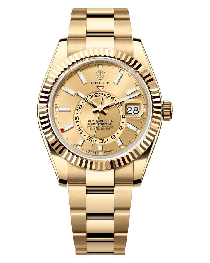 Rolex Sky-Dweller 336938 - 42mm Yellow Gold (Fluted) - Oyster