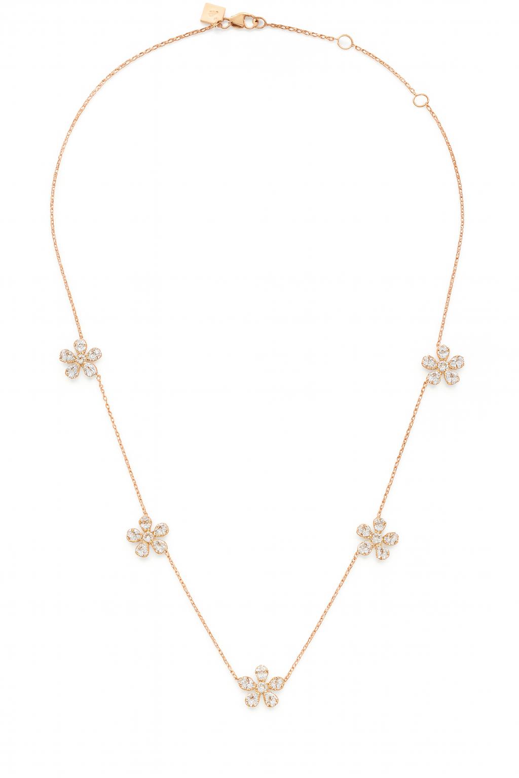 Petite Five Flower Necklace