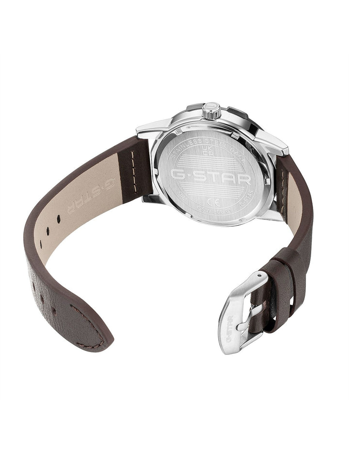 Constructed Gray Dial / Brown Leather Strap Gray Dial