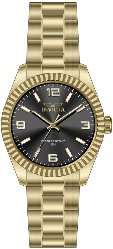 Specialty Black Dial / Gold-Tone Stainless Steel Bracelet Black Dial