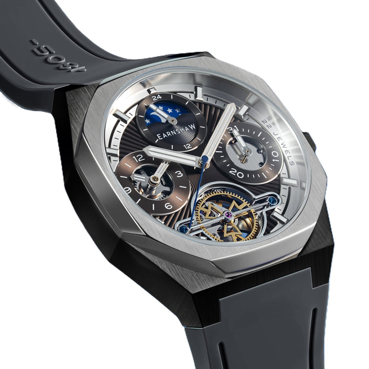Drake Graphite Grace / Grey Rubber Strap Gray Dial
