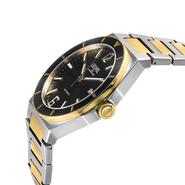 High Line Gevril High Line Swiss Made SW200 Automatic Black Bezel two tone IPYG 