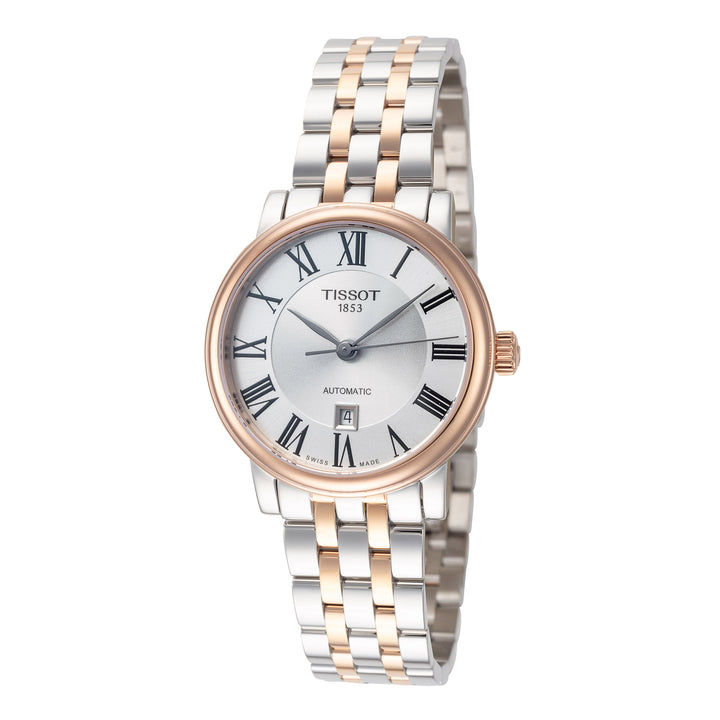 Carson 30mm / Silver / Silver and Rose Gold Silver Dial