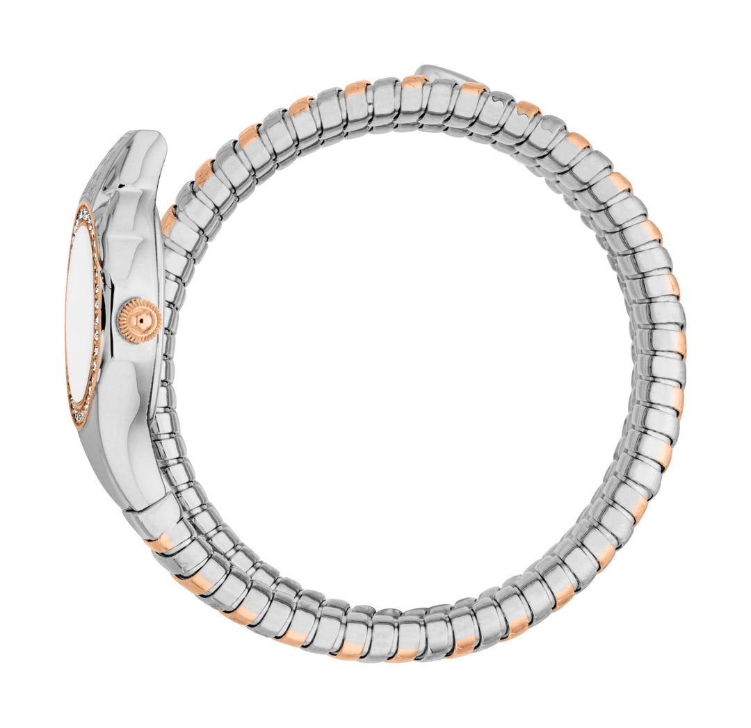 Just Cavalli 22mm / Silver and Rose Gold / Silver Silver Dial