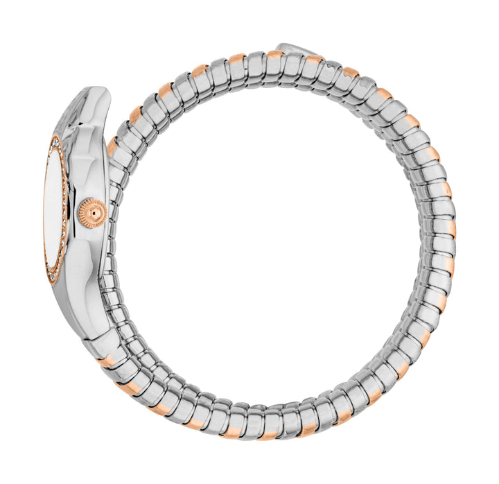 Just Cavalli 22mm / Silver and Rose Gold / Silver Silver Dial