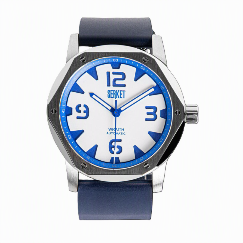 Wraith Steel White & Cobalt 46mm White Dial