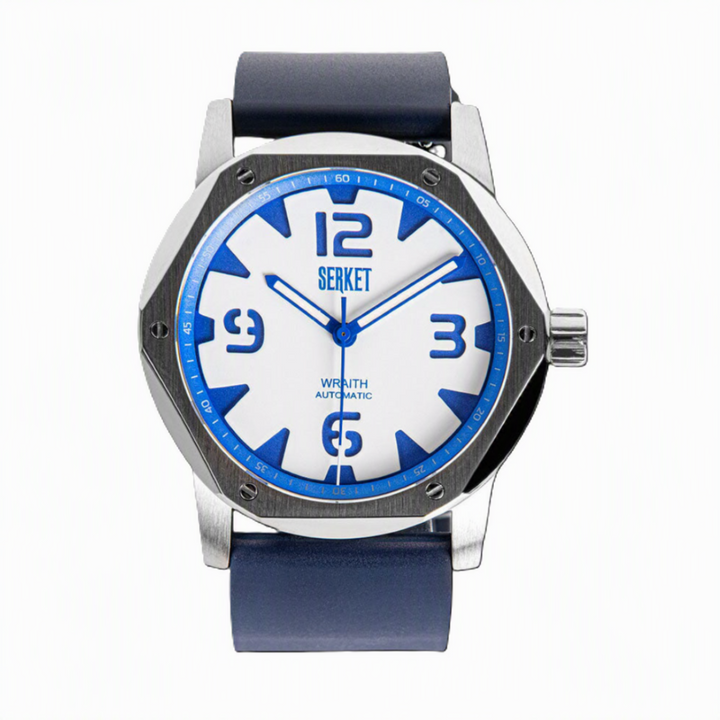Wraith Steel White & Cobalt 46mm White Dial