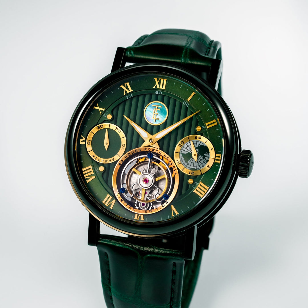 Celestial Halley Tourbillon Limited Edition Green / Leather | Green Dial