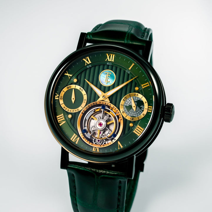 Celestial Halley Tourbillon Limited Edition Green / Leather | Green Dial